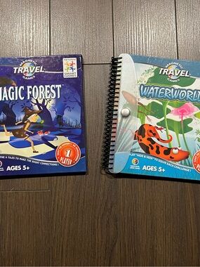 Educational Travel Game Set - Magic Forest & Waterworld (set of two)